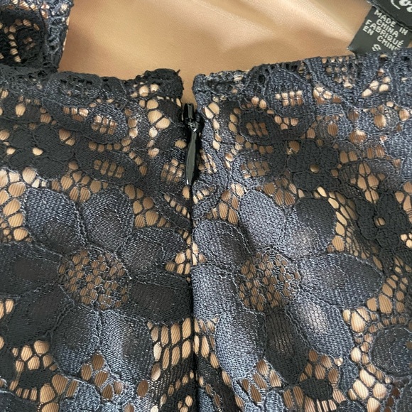 For Love And Lemons Black and Tan Lace Asymmetrical A-Line Skirt - Picture 5 of 8